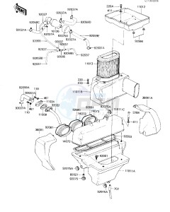 KZ 1300 A (A4) drawing AIR CLEANER