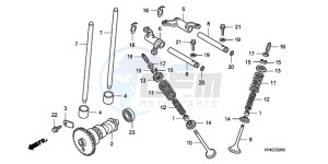 TRX420FPMA U / PS 4WD drawing CAMSHAFT/VALVE