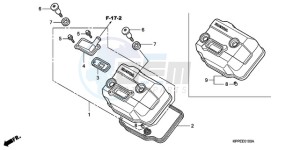 CBR125RWA UK - (E / BLA) drawing CYLINDER HEAD COVER