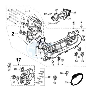 LUDIX 10 OR SNAKE drawing CRANKCASE