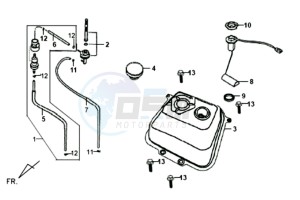 SYMPLY 50 L7 drawing FUEL TANK - FUEL CUT