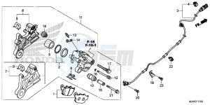 CBR500R England - (3ED) drawing REAR BRAKE CALIPER