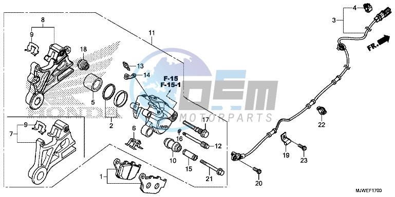 REAR BRAKE CALIPER