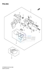 SFV650 (E3-E28) Gladius drawing REAR CALIPER (SFV650AL0)