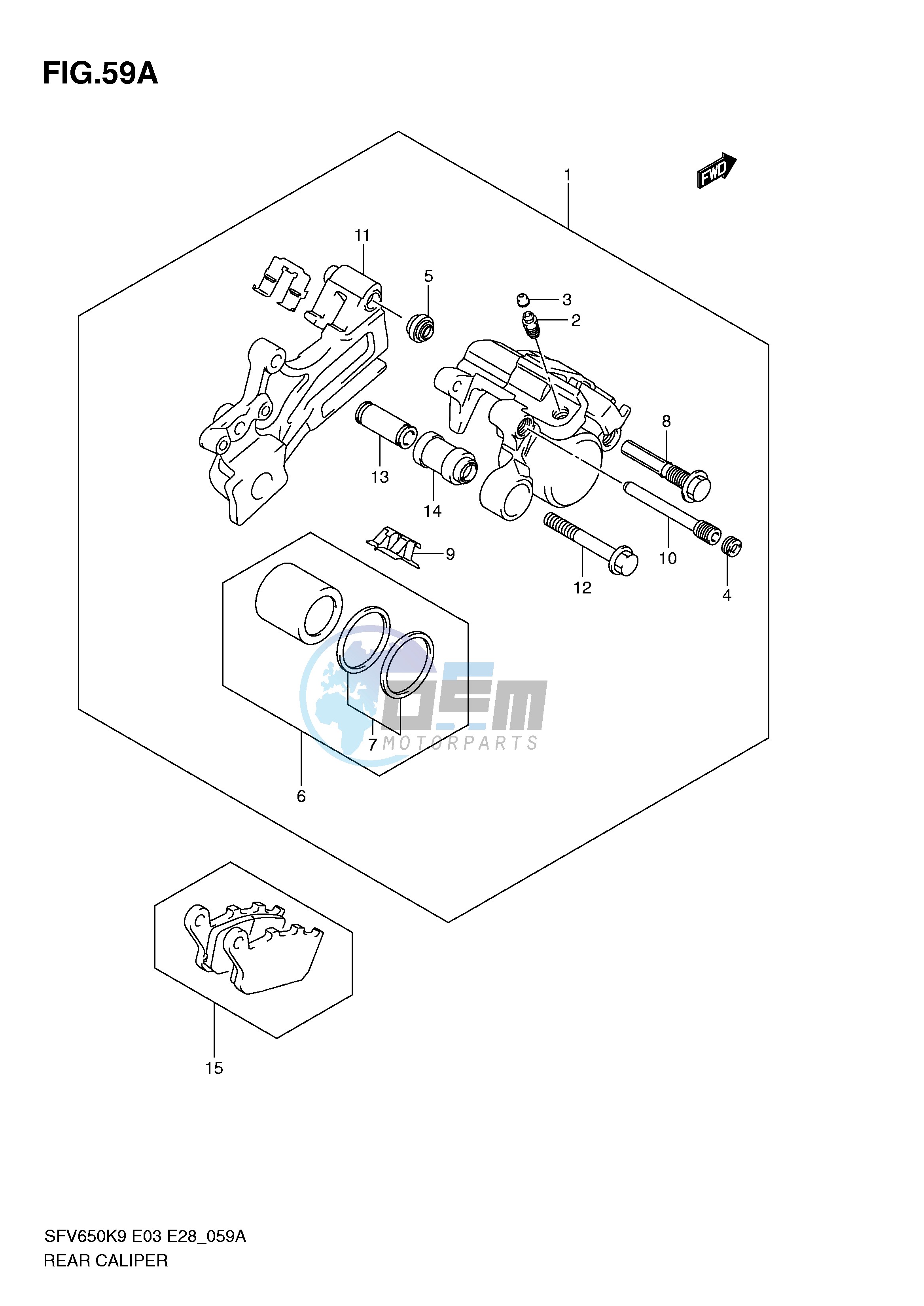 REAR CALIPER (SFV650AL0)