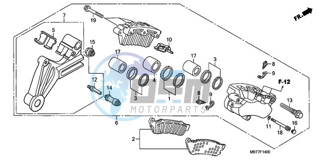 REAR BRAKE CALIPER (XL1000V)