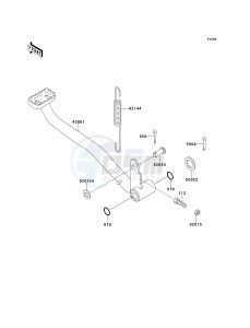 KLF 300 C [BAYOU 300 4X4] (C5-C9) [BAYOU 300 4X4] drawing BRAKE PEDAL