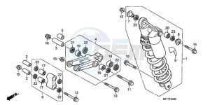 XL700VA9 Europe Direct - (ED / ABS) drawing REAR CUSHION