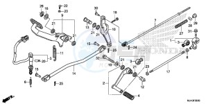 VT750C2SD UK - (E) drawing PEDAL (VT750C/C2S/CA/CS)