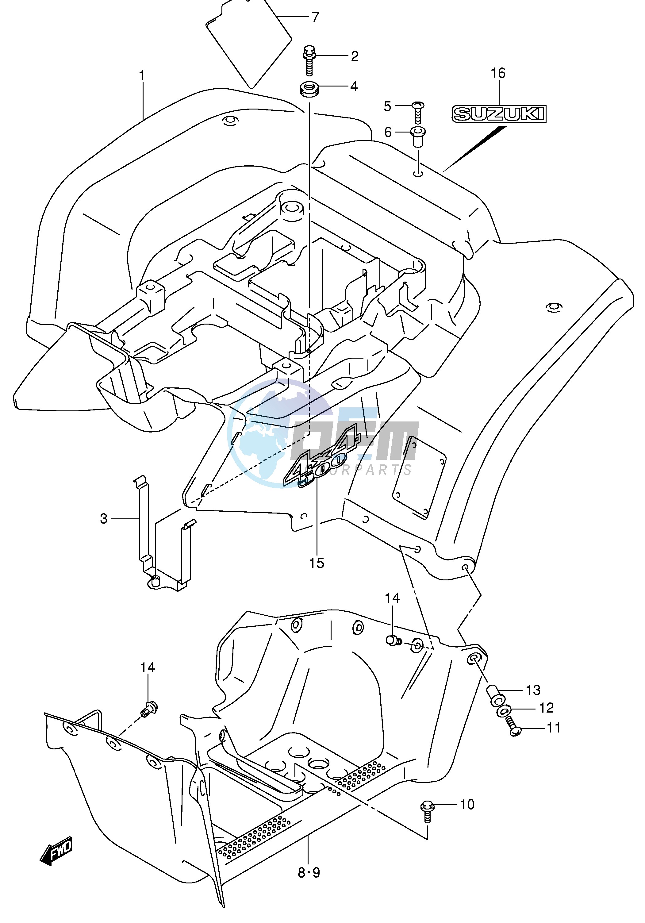 REAR FENDER (MODEL K4)