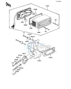 KZ 550 C [LTD] (C3-C4) [LTD] drawing TAILLIGHT -- 82-83 C3_C4- -