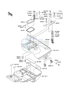 JET SKI STX-12F JT1200D6F FR drawing Hull Rear Fittings