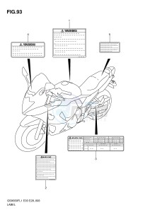 GSX650F (E3-E28) Katana drawing LABEL (GSX650FL1 E3)