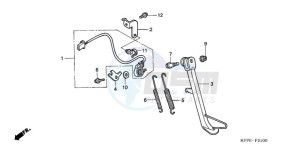 CBR125RW9 France - (F / CMF) drawing STAND