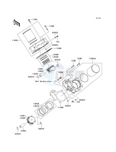 KVF700 D [PRAIRIE 700 4X4 TEAM GREEN SPECIAL EDITION] (6F) D6F drawing CYLINDER_PISTON-- S- -