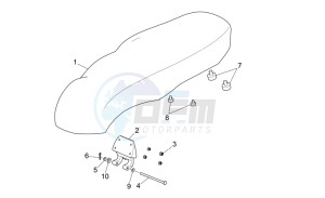 Scarabeo 250 Light e3 drawing Saddle unit