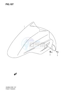 AN400 ABS BURGMAN EU drawing FRONT FENDER