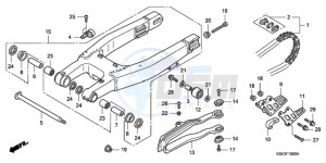 CRF150RB9 Australia - (U) drawing SWINGARM