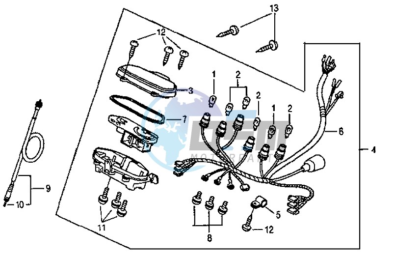 DASHBOARD / SPEEDOMETER CABLE / WIRING HARNASS