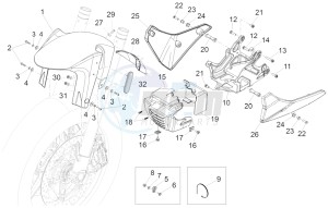 ETV Caponord 1200 USA USA drawing Front mudguard - Pillar