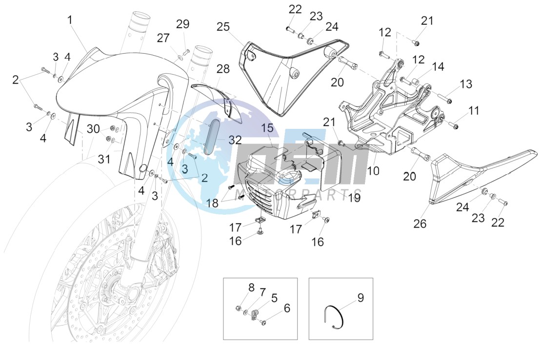 Front mudguard - Pillar