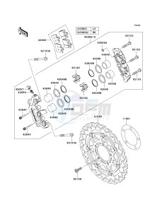 ZX636 C [NINJA ZX-6R] (C6F) C6F drawing FRONT BRAKE