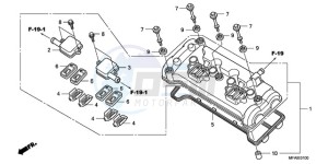 CBF1000A9 France - (F / ABS CMF) drawing CYLINDER HEAD COVER