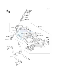 ZX 1100 D [NINJA ZX-11] (D4-D6) [NINJA ZX-11] drawing FRAME