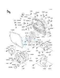 KL 250 G [SUPER SHERPA] (G4-G8 G8 CAN ONLY) [SUPER SHERPA] drawing ENGINE COVER-- S- -