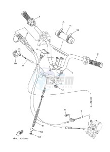 TT-R50E (2CJ3 2CJ4) drawing STEERING HANDLE & CABLE