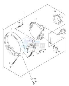 GZ125 (P19) drawing HEADLAMP (MODEL K2)