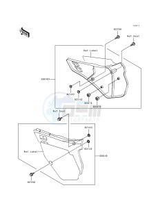 KX 125 H [KX125] (H1-H2) [KX125] drawing SIDE COVER