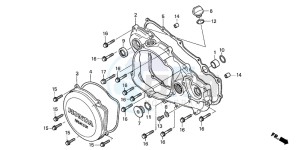 CRF250R drawing R. CRANKCASE COVER