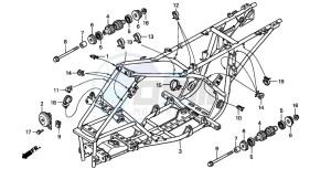 TRX250 RECON drawing FRAME BODY