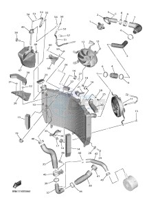 YZF600 R6 (BN6C) drawing RADIATOR & HOSE