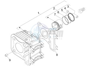 LX 50 4T-4V USA drawing Cylinder - piston - wrist pin unit