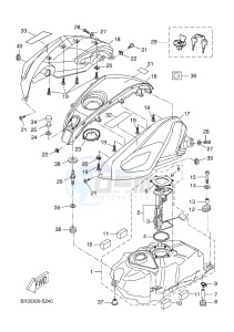 MT125A MT-125 ABS (BR36 BR36 BR36 BR36) drawing FUEL TANK