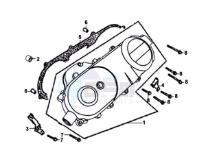 ORBIT 50 25KMH drawing CRANKCASE LEFT