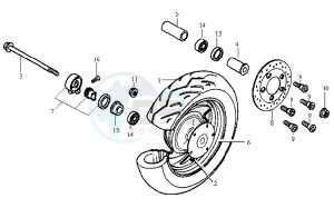 JET BASIX 25KMH 50 drawing FRONT WHEEL