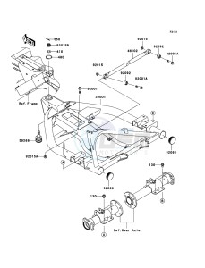 MULE 600 KAF400-B1 EU drawing Swingarm