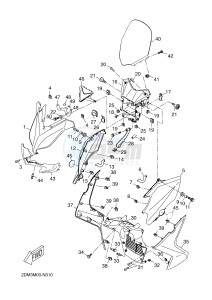 YPR125R XMAX 125 EVOLIS 125 (2DM3 2DM3) drawing WINDSHIELD