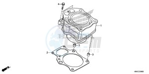 TRX500FE2H Europe Direct - (ED) drawing CYLINDER