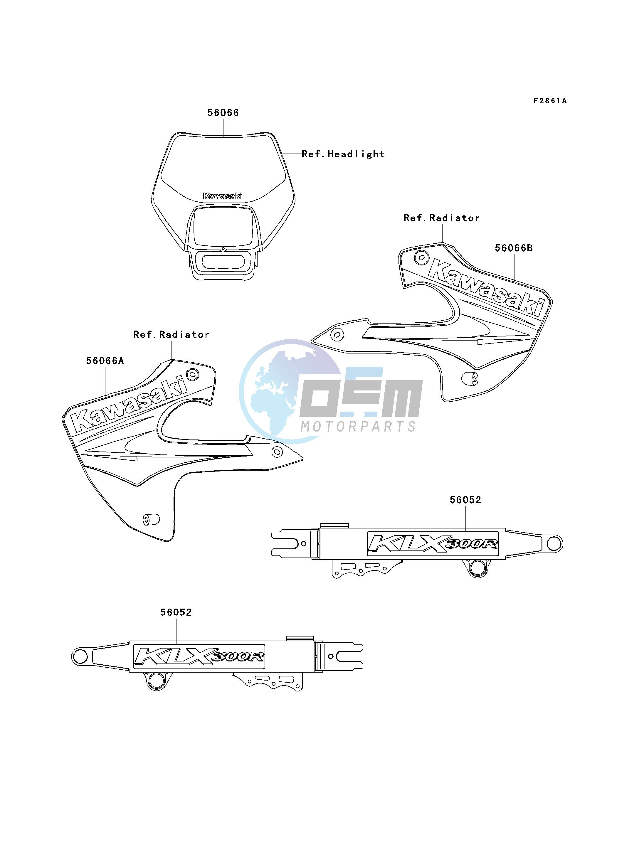 DECALS-- KLX300-A8- -