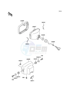 KLF300 KLF300-B18 EU GB drawing Headlight(s)