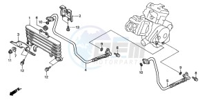 VTR1000SP RC51 drawing OIL COOLER (VTR1000SPY/1)