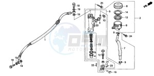 CBR600F drawing REAR BRAKE MASTER CYLINDER