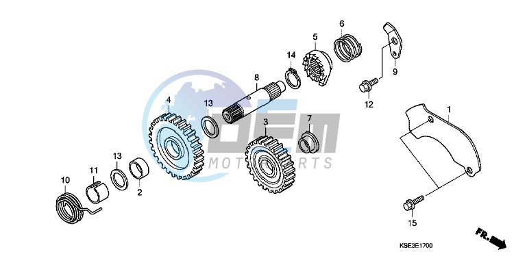 KICK STARTER SPINDLE