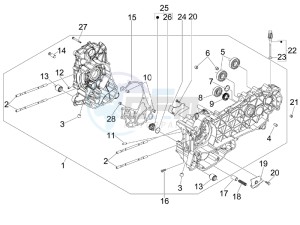 MP3 125 ibrido drawing Crankcase