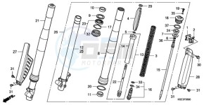 CRF150R9 Europe Direct - (ED) drawing FRONT FORK