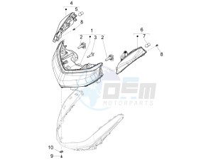 X10 350 4t 4v ie e3 drawing Head lamp - Turn signal lamps